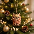 thumbnail image 6 of AOMXGD Plaid Blanket Themed Acrylic Christmas Hanging Ornament, Festive Tree & Wall Pendant For Seasonal Display & Gifting, 6 of 6