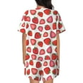 thumbnail image 3 of Xecao Hand Drawn Strawberry print Swimsuit for women, Summer-ready, sporty style.Quick-dry fabric. Many sizes & colors., 3 of 9