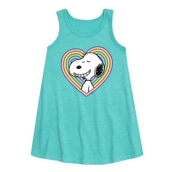 Peanuts - Snoopy Heart - Youth Girls A-line Dress