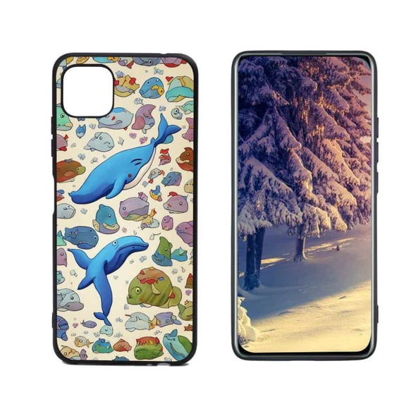 Compatible with Boost Mobile Celero 5G Phone Case, Whale-64-6-3 Case Men Women, Flexible Silicone Shockproof Case for Boost Mobile Celero 5G