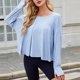 thumbnail image 4 of Karight Open Back Tops for Women Long Sleeve Athletic Shirts Backless Gym Yoga Workout T-Shirt Trendy Blouses with Thumb Hole, 4 of 9