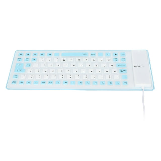 Clavier en Silicone Conception Entièrement Scellée Léger Portable Clavier Oll Up Clavier en Caoutchouc Silencieux Doux Confortable Clavier Filaire USB en Silicone pour PC