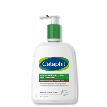 Body Lotion by CETAPHIL, Advanced  Lotion with Shea Butter for Dry, Sensitive Skin, 16 oz, Fragrance Free, Hypoenic, Non-Comedogenic