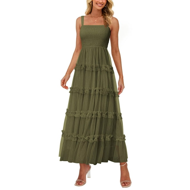 Vestido PRETTYGARDEN maxi de verano sin mangas en A para mujer