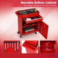 thumbnail image 3 of ARTMAN 2-IN-1  Rolling Tool Chest, 5-Drawer Tool Box Organizer w/Lockable Wheels & Sliding Drawers & Detachable Top & Adjustable Shelf-Red, 3 of 22