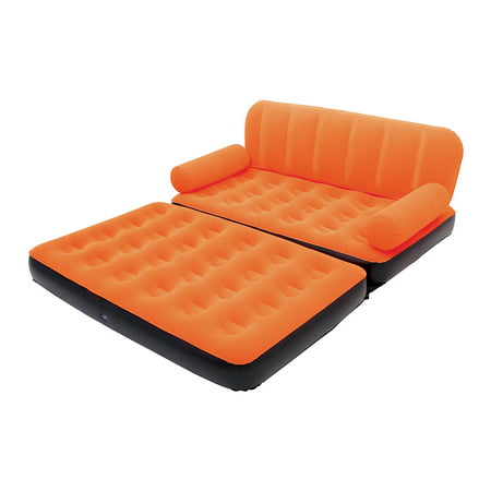 Bestway Multi Max Inflatable Air Couch or Double Bed with AC Air Pump, (Best Way To Clean Faux Suede Sofa)