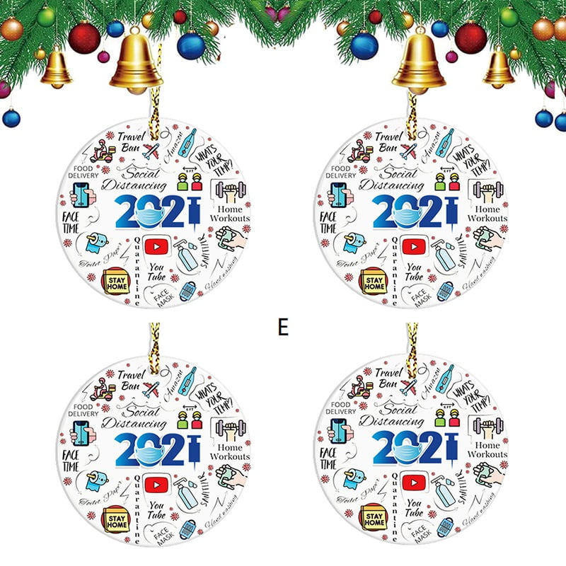 Grinch Ornaments 2021 Christmas Ornaments for Trees 2021 Personalized Acrylic Christmas Ornaments Christmas Decorations for Trees 4PCS
