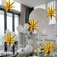 thumbnail image 2 of PMU Magic Shiny Starburst 22 Inch Mylar Foil Balloon - Gold - Party Decoration Accesory (1/Pkg) Pkg/1, 2 of 7