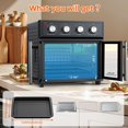 thumbnail image 7 of 27.5 Quart 6 Slices Large French Door  Air Fryer Convection Toaster Oven,  1700W, Multifunction Oven for Air Fryer, Toast, Grill, Defrost, Bake, Time and Temperature Controls, Black, 7 of 7