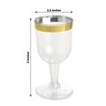 thumbnail image 3 of Balsa Circle 12 Pieces 5 oz Clear Gold Rim Disposable Plastic Champagne Flute Glasses, 3 of 8