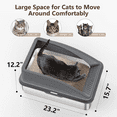 thumbnail image 5 of Stainless Steel Cat Litter Box with Lid,FurLove Extra Large Litter Boxes for Big Cats High Corner,20L Extra Large Cat Litter Boxes, Leakproof, Easy to Clean, Dark Gray, 5 of 9