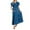 Blue, variant on OSOLU Maternity Summer Short Sleeve Loose Swing Dress Solid Color Elastic Long Skirt Fashionable Sundress Dresses For Women 2025 Elegant Classy