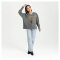 thumbnail image 3 of Women's Gameday Couture  Gray Wyoming Cowboys French Terry V-Neck Pullover Sweatshirt, 3 of 6