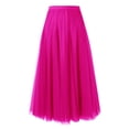 thumbnail image 2 of Wxolcjlv Women's Elastic Waist Tulle Midi Skirt Flowy Voluminous Silhouette for Evening Gathering Occasions Skirts, 2 of 3