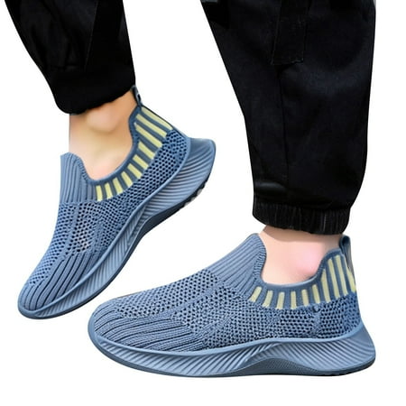 Kids Shoes Girls Children s Summer Breathable Mesh Slip on Sneakers Kids Toddler Solid Color Casual Sport Shorts Baby Sneakers Blue 6 Years-7 Years