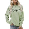 thumbnail image 1 of WAYIAOO Chemises à Manches Longues pour Femmes Chandails en Molleton à Col Rond Parfaitement Imperfections Pull Imprimé pour Adolescente, 1 of 1