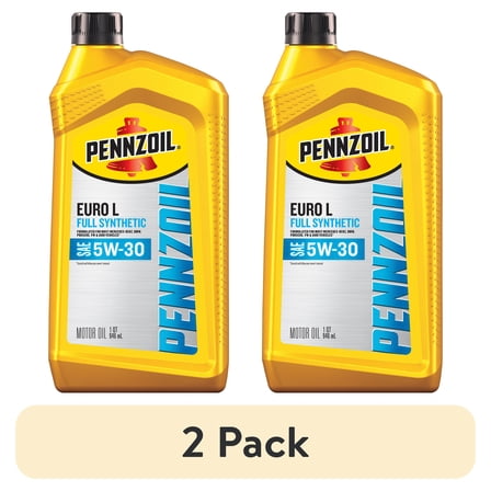 (2 pack) Pennzoil Platinum Euro L Full Synthetic 5W-30 Motor Oil, 1 Quart
