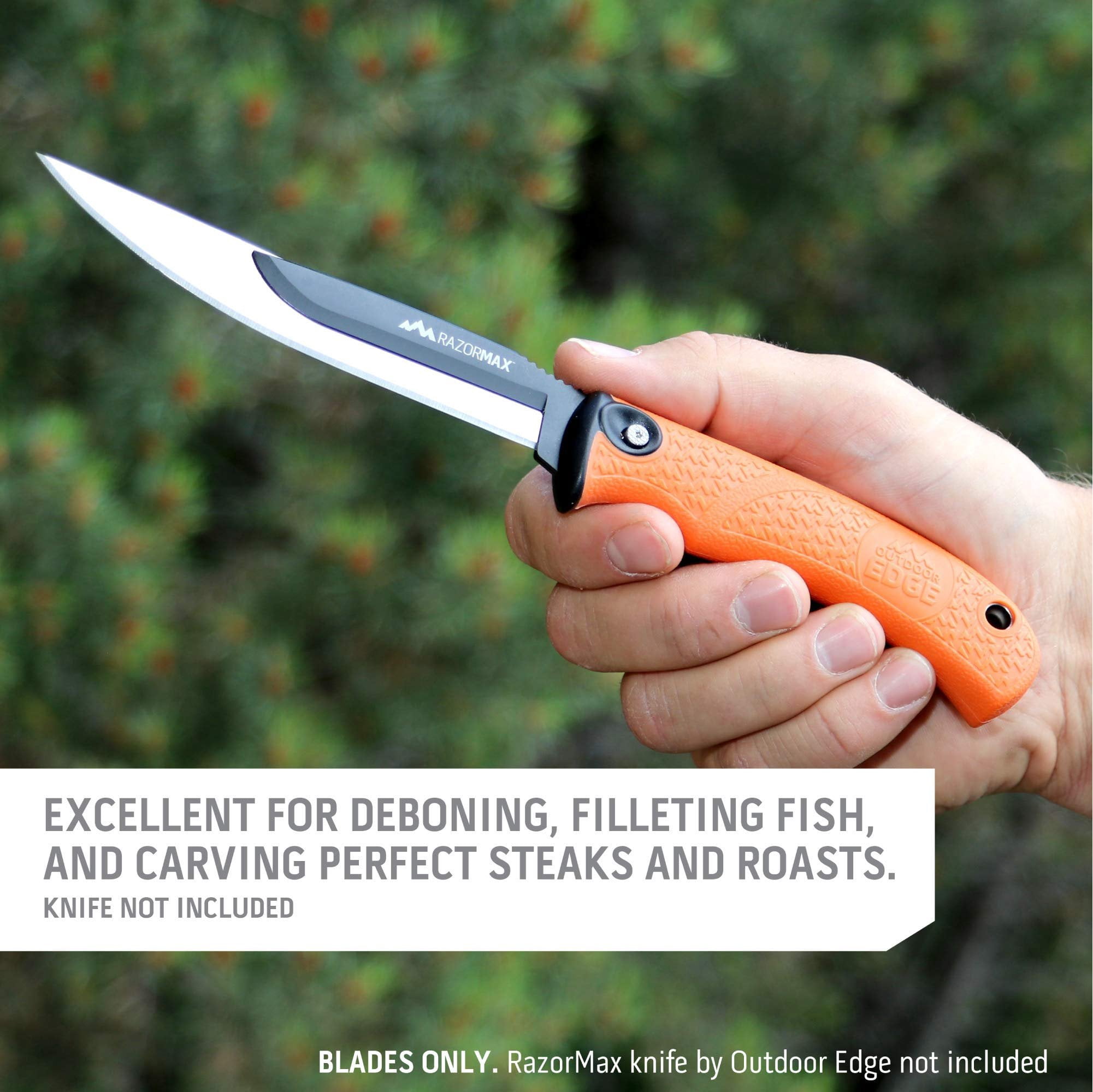 Outdoor Edge Replacement RazorMax Knife Blades 5" Boning 420J2 Stainless Steel 6PK