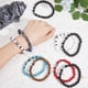 thumbnail image 3 of Juego de 9 pulseras de cuentas elásticas de hematita natural, pulseras de hematita de moda, brazaletes elásticos para la ansiedad., 3 of 7