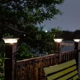 thumbnail image 5 of Solar  Cap Lights Outdoor  Lighting Deck Fence Cap Light Two Light Modes Warm White/Bright White Suitable for 4x4 Wooden Posts Black 4PK, 5 of 7