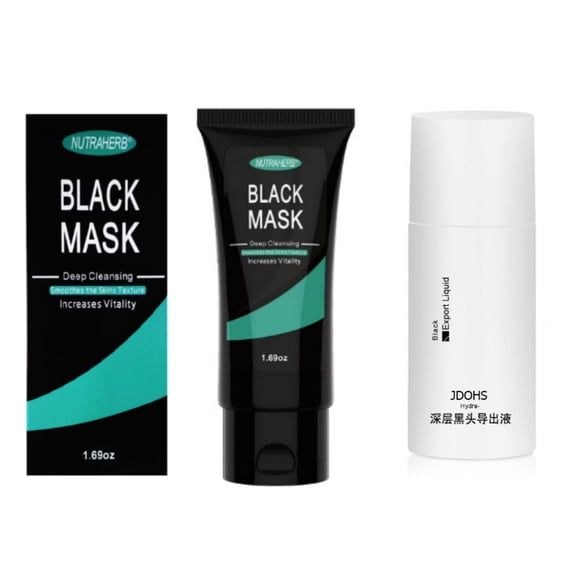NutraHerb Blackhead Remover Mask Kit with Export Liquid Pore Strips