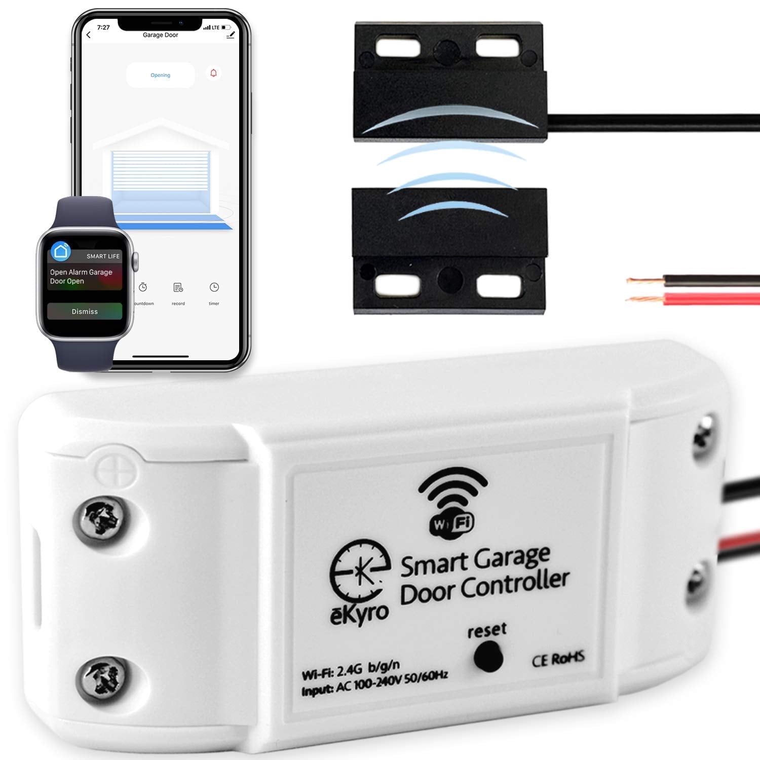 Smart Life Tuya Garage Door Opener Wifi Or Zigbee Wireless Control RF433 Timer Schedule Alexa Google Assistant Compatible - View #11