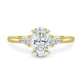 thumbnail image 2 of ESTE ORIGIN 2.5CT Oval Lab-Grown Diamond Trilogy Engagement Ring in 18K Yellow Gold Wedding Band for Her US 10.5, 2 of 7