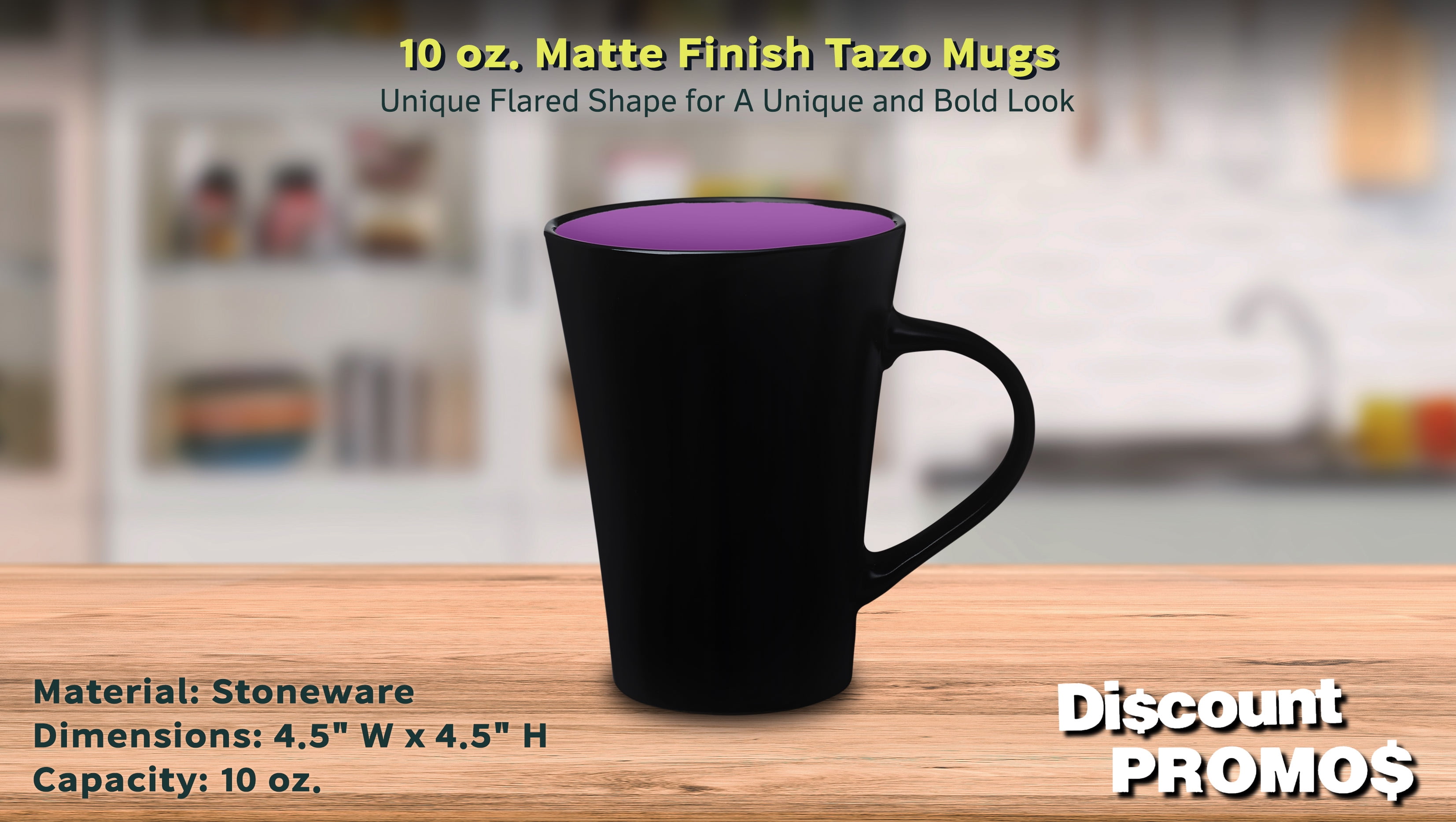 10 oz Tazo Coffee Mug w/ Custom Imprint & Matte Finish Cups