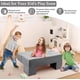 thumbnail image 4 of 6 - piece modular para niños play sofa - para niños pequeños convertible couch para playroom y dormitorio - foam muebles con removable cover in dark gris, 4 of 7