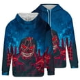 thumbnail image 4 of Yteetum Oversized Sweatshirt Hoodies for Men Halloween Graphic Print Drawstring Pullover Hooded Sweatshirts Tops Mens Casual Graphic Printed Lightweight Long Sleeve Hood Sweatshirts with Pocket Coats, 4 of 5