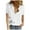 White, variant on Fesfesfes Tops for Leggings for Women Women Printed Short Sleeve Loose Button Turndown Collar Shirt Solid Blouse Tops Short Sleeve Running Shirts Women 10(XL)