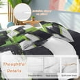 thumbnail image 2 of Abstract Graffiti 4 Piece Duvet Cover Set Twin Size Green Black Angular Layout Soft Bedding Set Comforter Cover, 1 Duvet Cover 1 Flat Sheets and 2 Pillowcases, 2 of 9