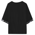 thumbnail image 5 of Men Summer Tops Colorful Undershirts Men Pocket Short Mens Athletic Long Sleeve Tee plus Size Olive Kimono Shirts Old Mens Shirt Lady Summer Shirts Neck Turtleneck Short Sleeved Black 4XL, 5 of 5
