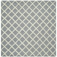 thumbnail image 6 of SAFAVIEH Cambridge Kenneth Geometric Diamonds Wool Area Rug, Silver/Ivory, 5' x 8', 6 of 10