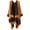 Orange Black, variant on Reversible Shawl Wrap for Women Ladies, Open Front Poncho Cape Warm Blanket for Winter Fall