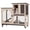 Beige & Brown, variant on Aivituvin Rabbit Hutch Indoor Rabbit Cage with Wheels Outdoor Bunny House 2 Story Guinea Pig Cage with Leakproof Tarp Roof Black