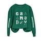 thumbnail image 2 of Heisall Womens Sweatshirts Rugby Print Long Sleeve Loose Casual Hoodless 2025 New Arrival Fashion, 2 of 3