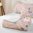 thumbnail image 4 of Castle Fairy Unicorn Letter L Twin Quilt Set,Cartoon Animal Twin Coverlet Set for Girls, 4 of 7