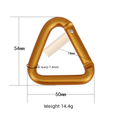 thumbnail image 2 of Hebilla triangular para montañismo, hebilla de aleación de aluminio para exteriores, gancho de audio con Bluetooth, 2 of 4