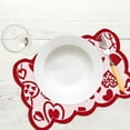 thumbnail image 4 of Oleegame Napperon 2 Pcs Saint-Valentin Amour Drapeau de Table Décoration de Souper Nappe de Saint-Valentin Drapeau de Table Rouge Drapeau de Table en Dentelle Rouge, 4 of 7