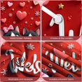 thumbnail image 4 of Red Background Valentine's Day Banner Heart Shape Romantic Backdrop Rose Flowers Pink Heart Love Display for Valentine's Day Party Romantic Dinner Anniversary Celebration, 4 of 9