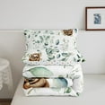 thumbnail image 5 of Kawaii Animal Bedding Twin Size Cute Sloth Comforter Set Twin, Cartoon Wildlife Duvet Insert Green Leaf Quilt Comforter, Plant Bedding Comforters & Sets Bedroom Decor, 5 of 6