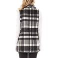 thumbnail image 2 of Sleeveless Cardigan, Sleeveless Jacket Skin Friendly Printed Pattern  For Women For Indoor Red,Plaid, 2 of 5