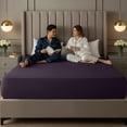 thumbnail image 2 of Utopia Bedding Extra Deep Pocket Queen Fitted Sheet, Fits up to 21 Inch Mattress - Hotel Luxury, Soft, Breathable and Comfy - Shrinkage and Fade Resistant - Easy Care Purple, 2 of 9