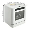 thumbnail image 5 of 110V Portable Countertop Dishwashers, Compact Mini 360° Cleaning Dishwasher Machine with Drying Function 4 Washing Program White, 5 of 7