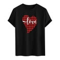 thumbnail image 3 of Tops para hombre, blusas y camisas de cuello redondo y manga corta para hombre. Camiseta/camisa informal de cuello redondo y manga corta con estampado de corazones para hombre. Tops de poliéster para, 3 of 4
