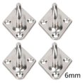 thumbnail image 1 of 4Pcs 304 Stainless Steel Ceiling Wall Mount Hook Heavy Duty Anchor Eye Plate For Boat Yoga Swings Hammocks 6mm8mm Full Welding, 1 of 5