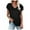 Black womens tops summer, variant on USSUMA Womens Tops Dressy Casual Summer Women's Short Sleeve Casual Tops Petal Sleeve V Neck T-Shirts Basic Summer Tee Top Loose Fit Tunic