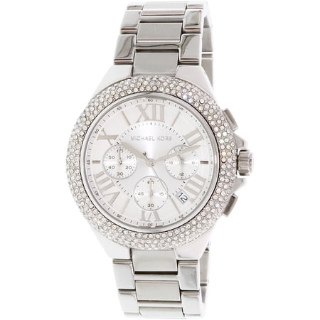 Michael Kors MK5634 Women's Sport Camille Chronograph Silver Dial Stainless Steel Watch