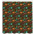 thumbnail image 3 of Spring Shower Curtain, Cheerful Cartoon Insects Playing with Reptile Friends and Snails on Flowery Ground, Fabric Bathroom Set with Hooks, 69W X 75L Inches Long, Multicolor, by Ambesonne, 3 of 3